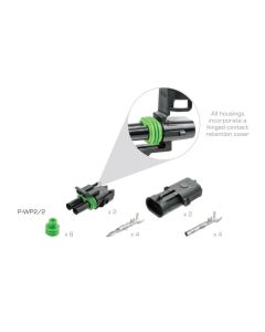 Delphi P-WP2/2 2 Circuit Weather-Pack 2 Pack Kit